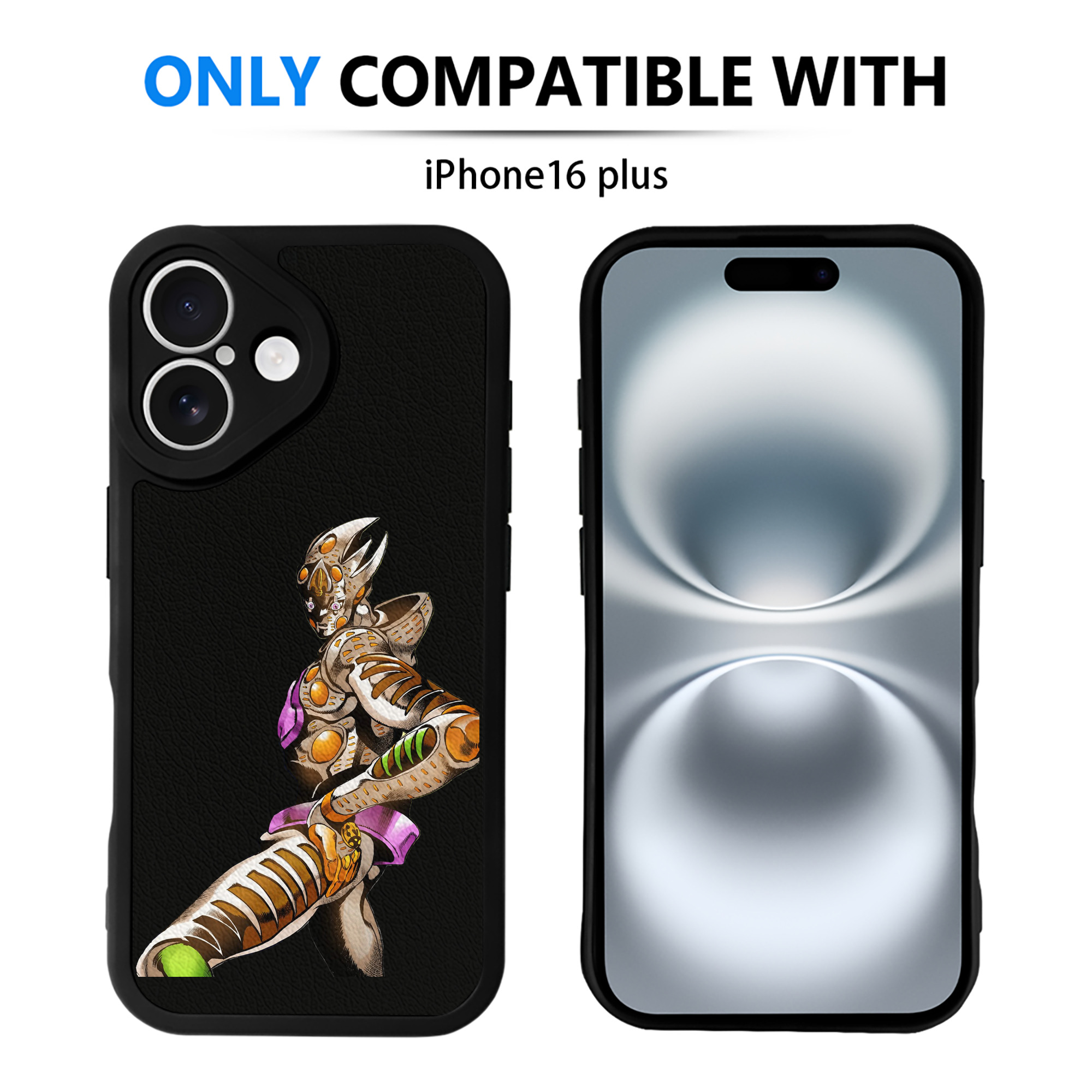 （画像用） ジョジョの奇妙な冒険 ジョルノ?ジョバァーナ JoJo's Bizarre Adventure Giorno Giovanna 【iPhone 16シリーズ対応】シリコンスマホケース（レザー調） 材質：シリコン